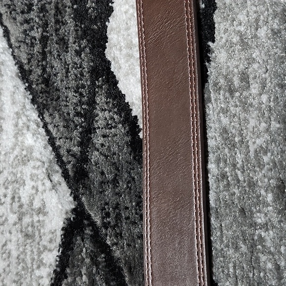 MENS GENUINE BROWN LEATHER CASUAL BELT XL - Picture 5 of 10